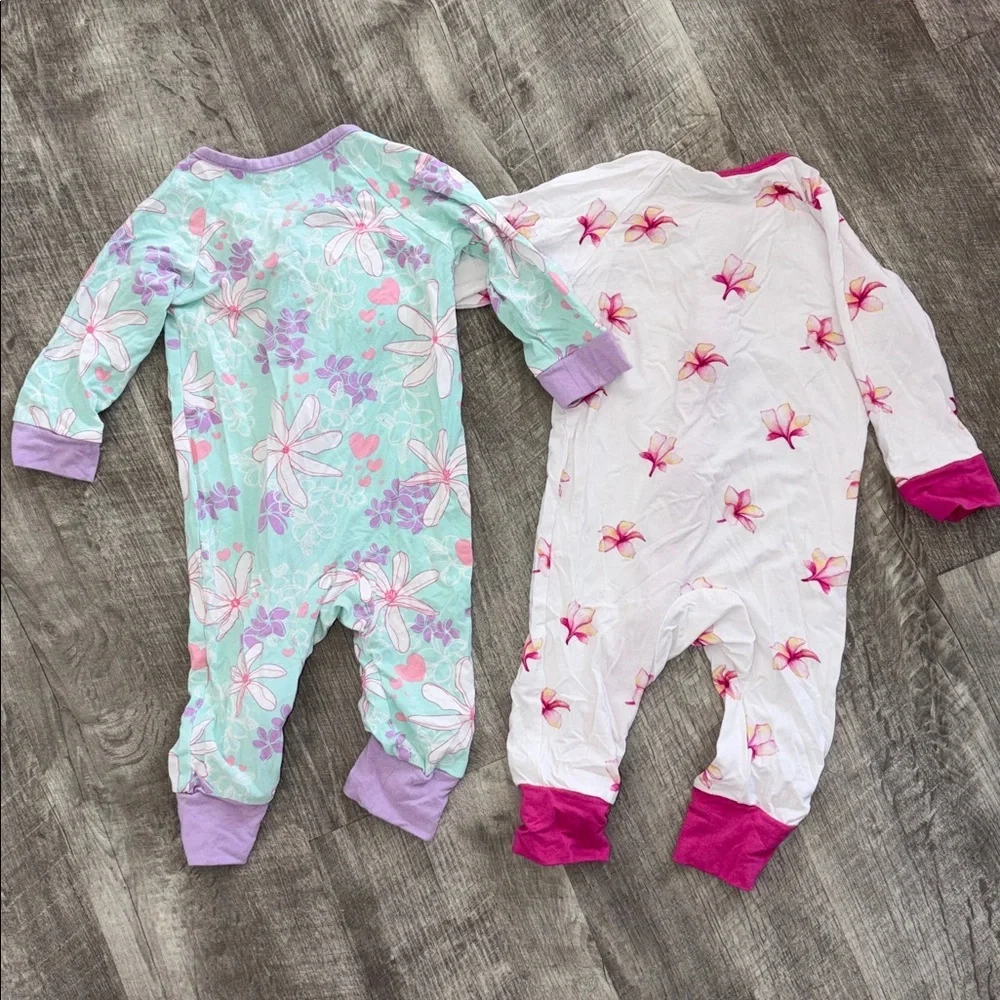 Lot 2 Cocomoon long sleeve baby zip up coveralls 0-3M